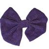 Purple Fabric Hair Bow
