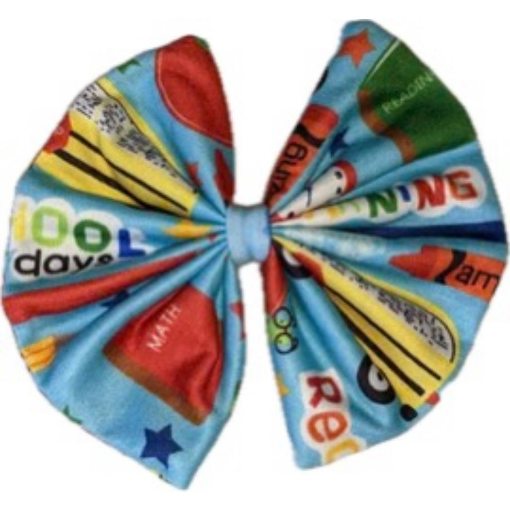 School Fabric Hair Bow