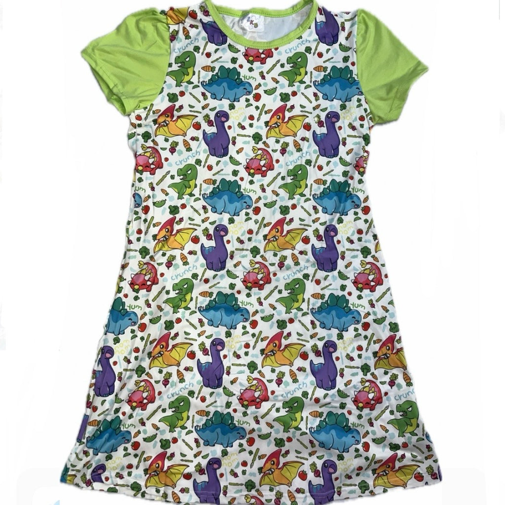 Veggisaur Dinosaur Nightgown Pajamas