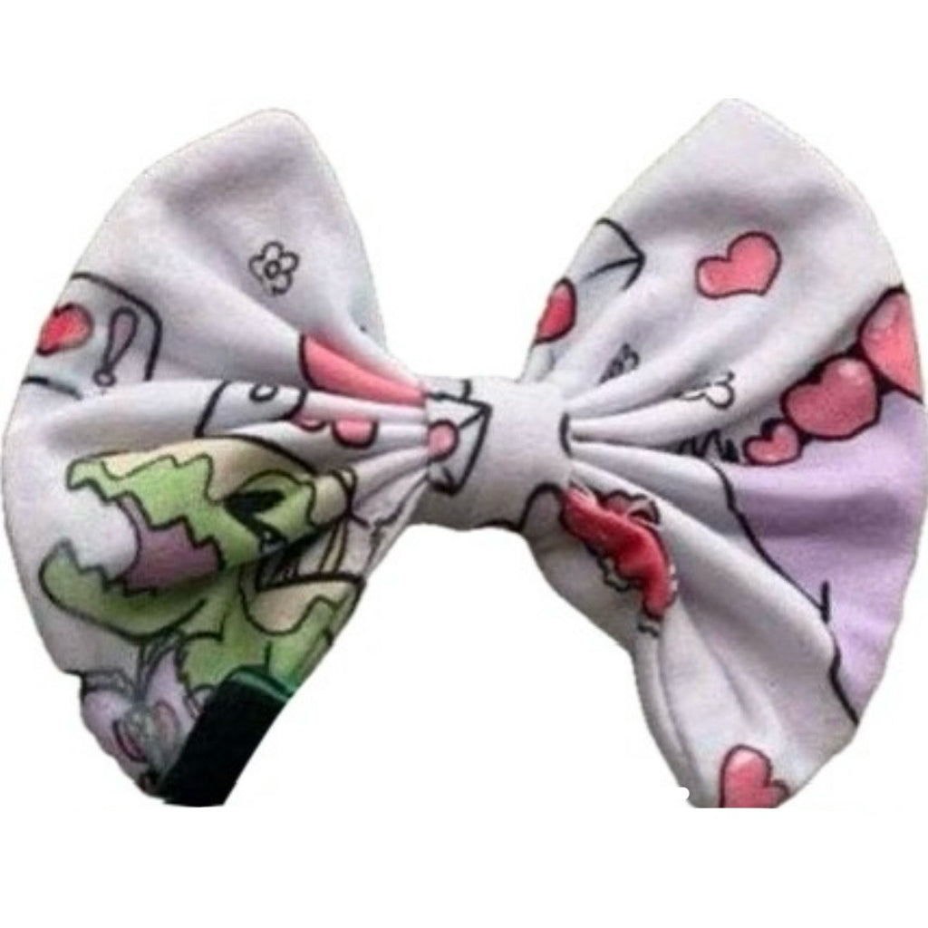 Love Dinosaur Fabric Hair Bow