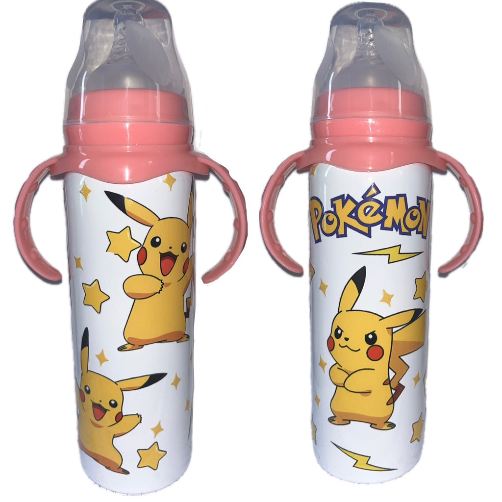Poke Game 8oz Stainless Steel Bottle With Handle