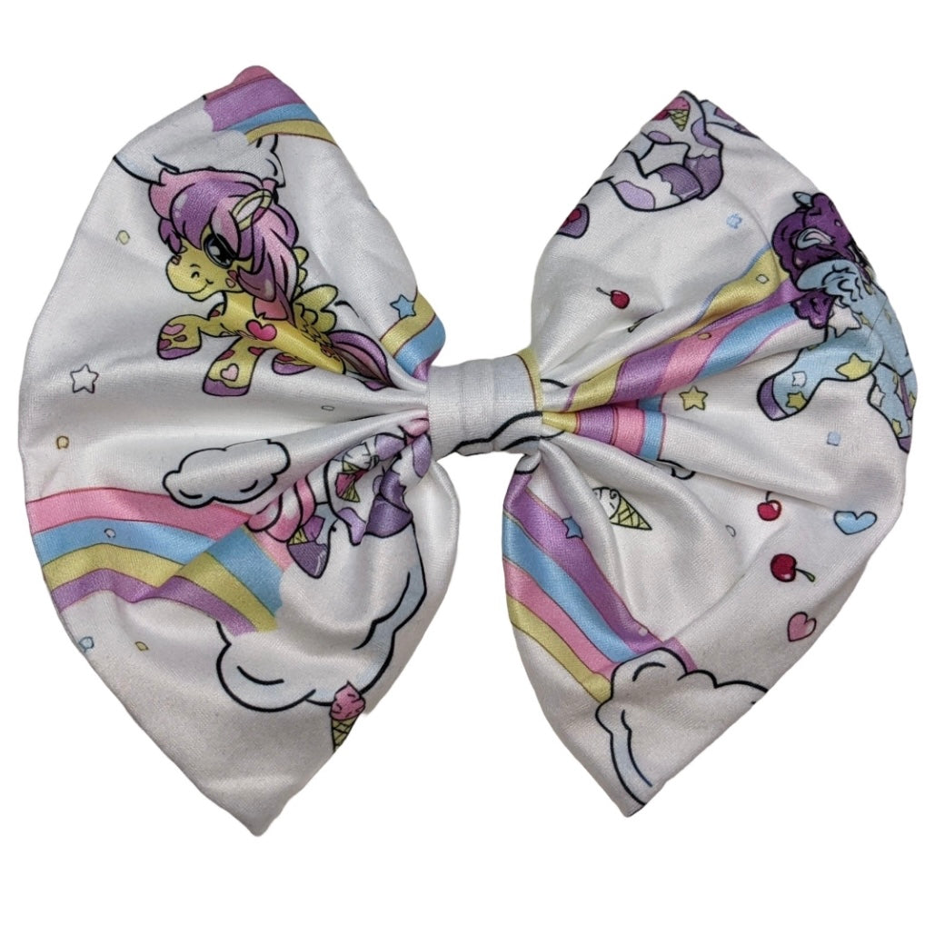 Prancing Ponies Fabric Hair Bow