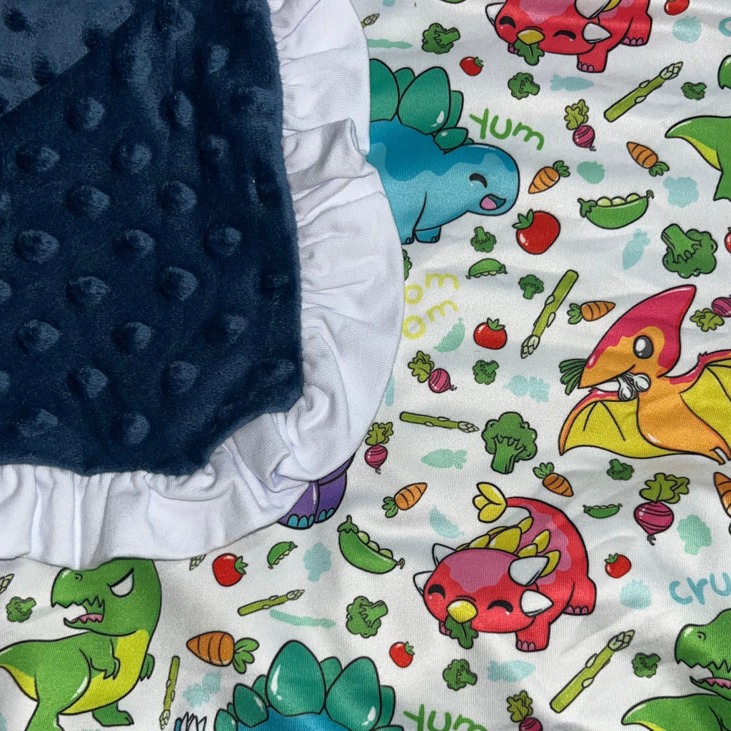 Veggisaurus Dinosaur Snuggle Blanket Large