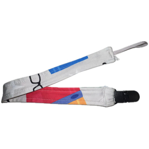 Book Worm Fabric Pacifier Clip second image