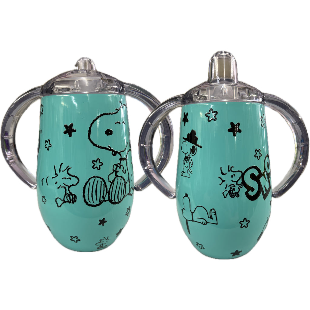 White Dog 12oz Stainless Steel Sippy Cup