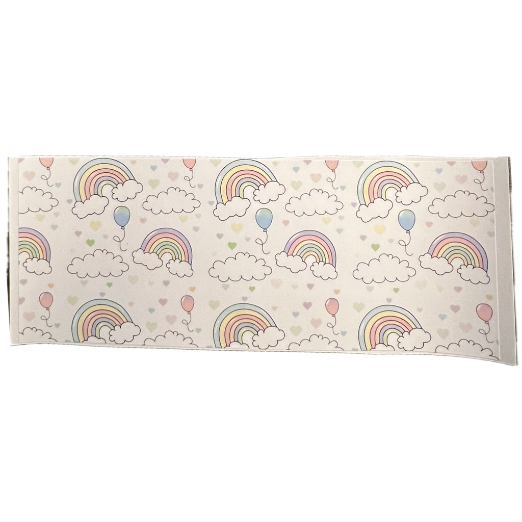 Pastel Dreamland Rainbows Landing Strip Diaper Sticker