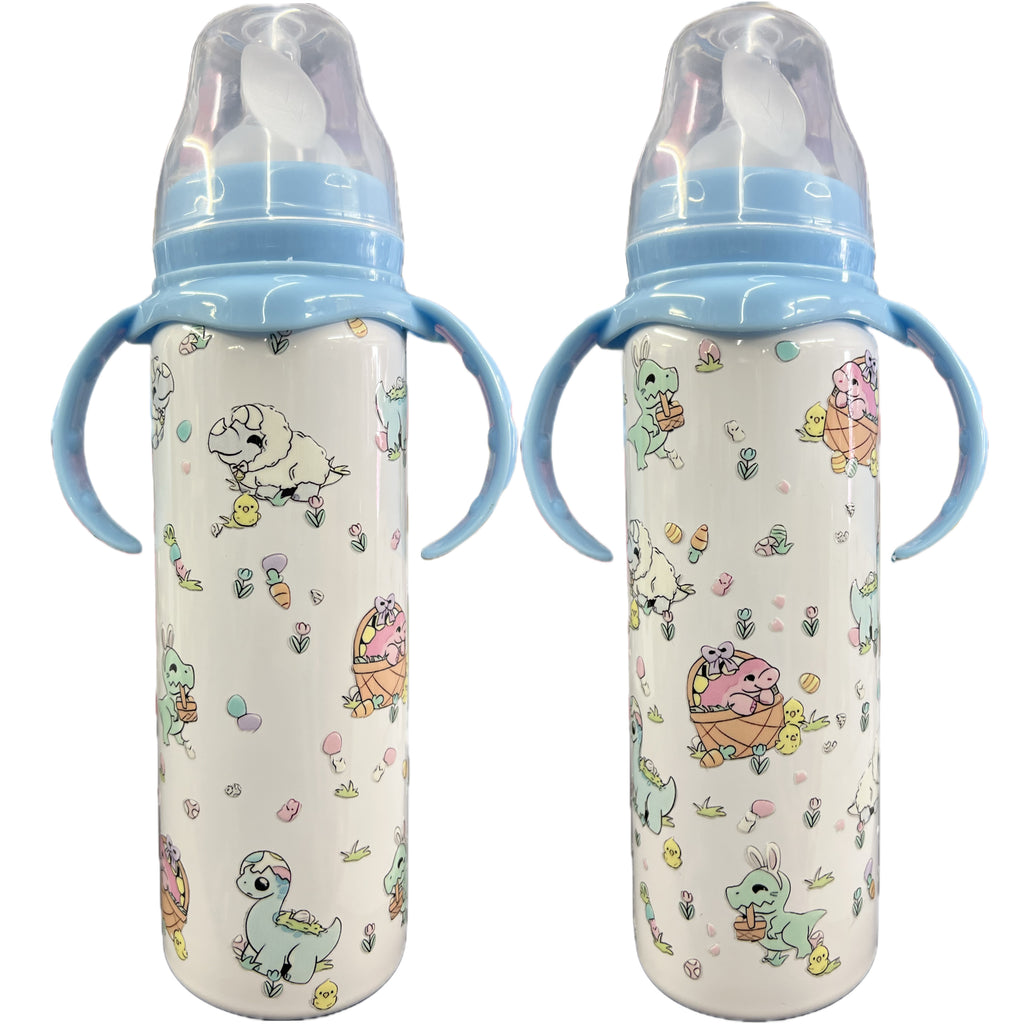 Easter Dinosaur 8oz Stainless Steel Bottle
