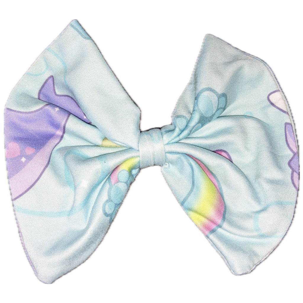 Narwhals & Rainbows Fabric Hair Bow