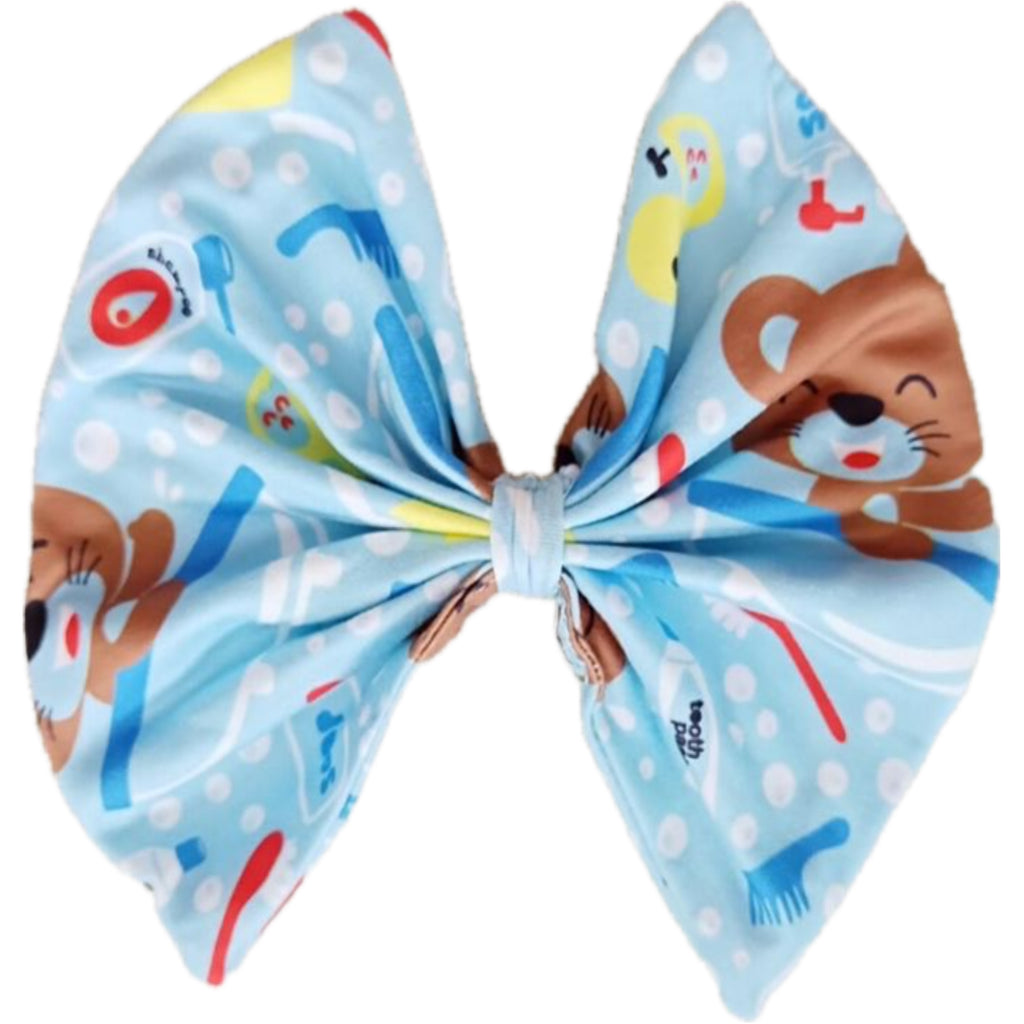 Bath Time Fabric Hair Bow