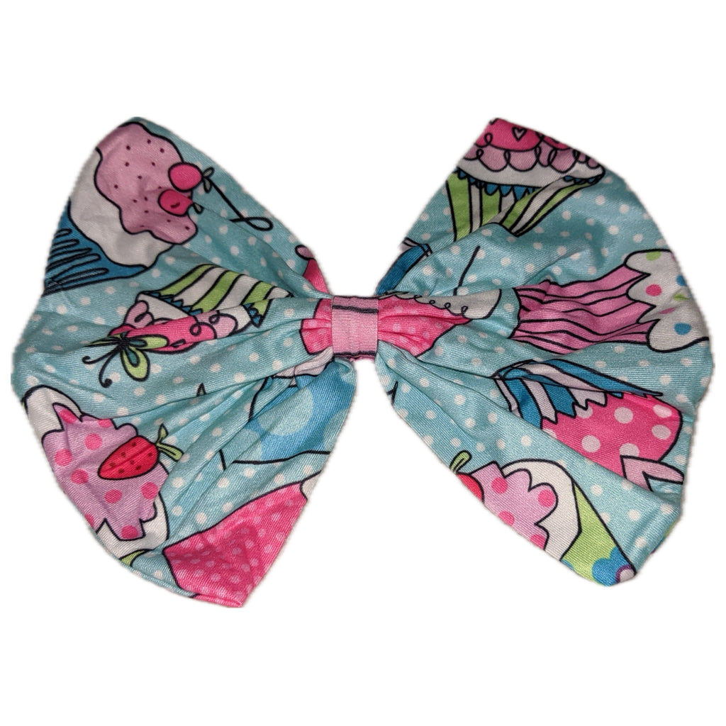 Cupcakes Fabric Hair Bow