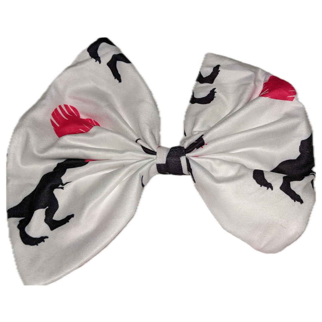 Dinosaur Love Fabric Hair Bow