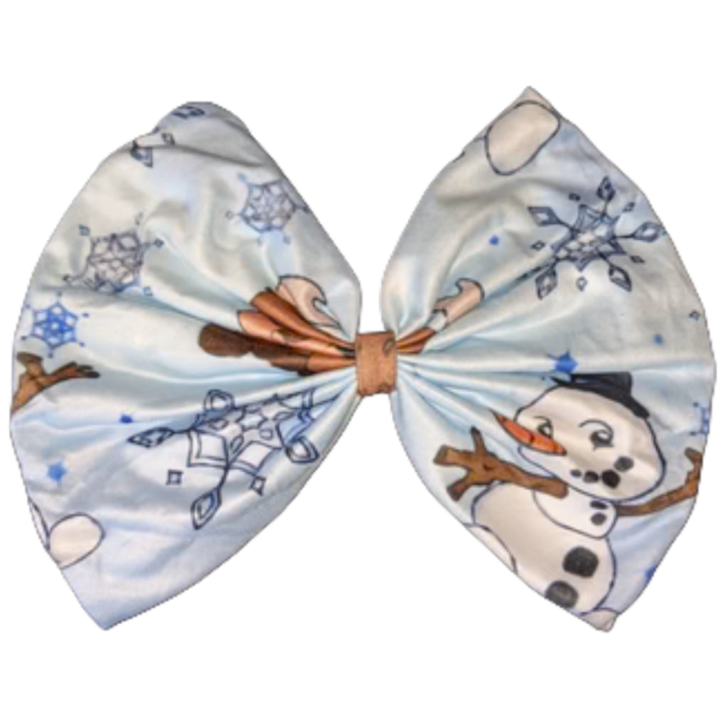 Winter Wonderland Fabric Hair Bow