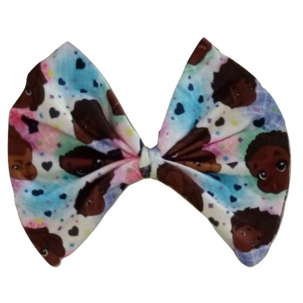 Melanin Babes Fabric Hair Bow