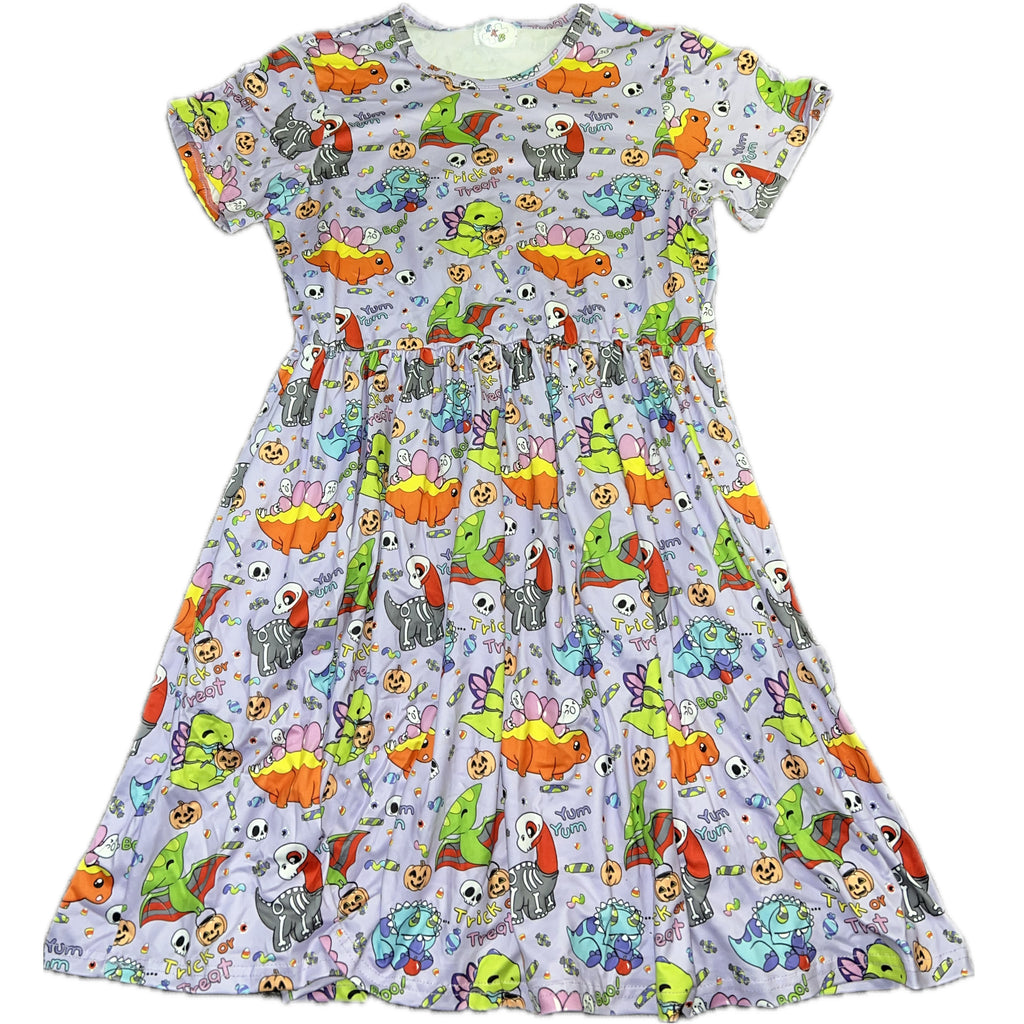 Trick or Treat Dino Halloween Dress