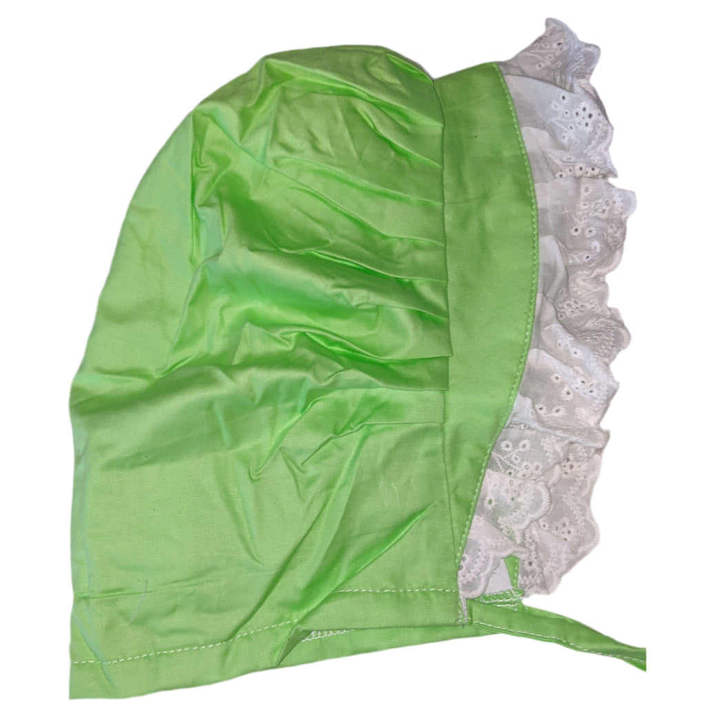 Green Frogs and Lily Pads Adult Baby Bonnet