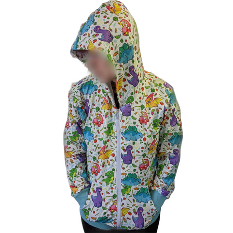 Veggisaurus Dinosaur Sweater with Hood & Pockets second image