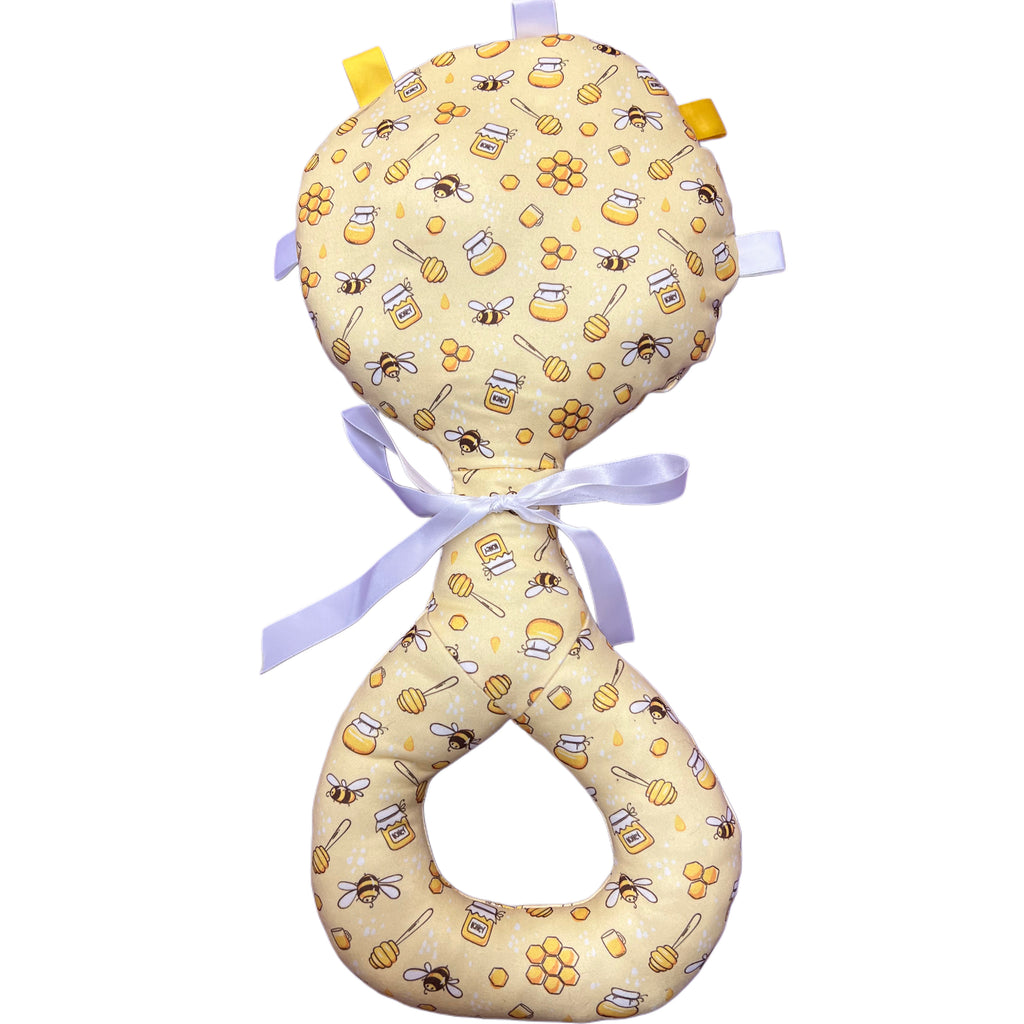 Sweet Lil Bee Large Fabric Rattle