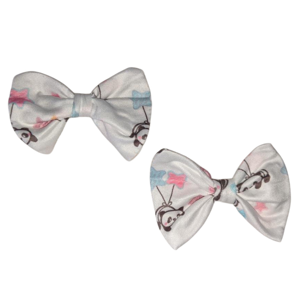 Lil Panda Fabric 2pc Hair Bow Set