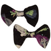 Black Tiny Terrors Fabric Hair Bow 2pc Set