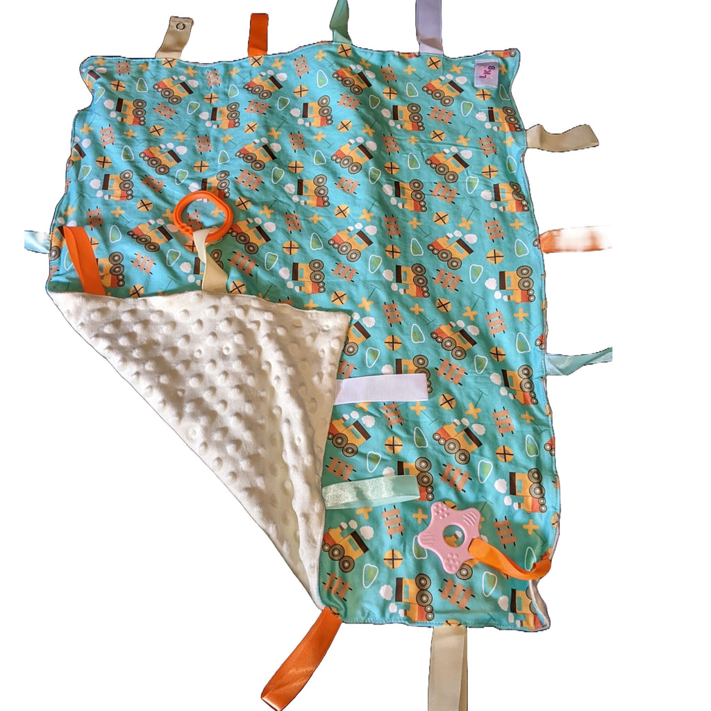Choo-Choo Train Security Sensory Blanket