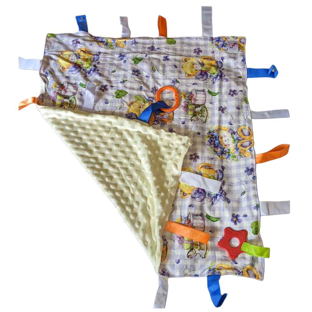 Lilac Spring Bears Security Sensory Blanket