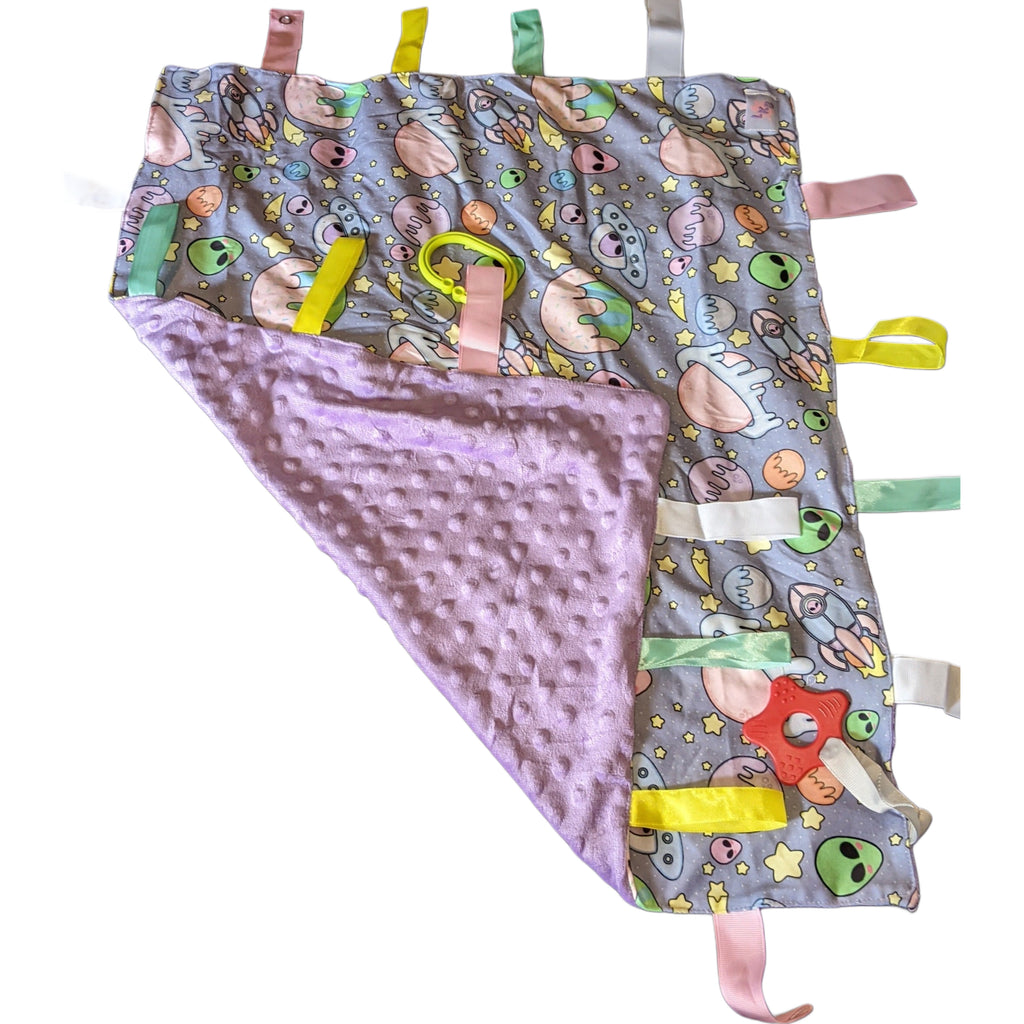 Pastel Aliens Security Sensory Blanket