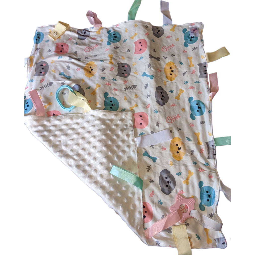 Kitty & Puppy Security Sensory Blanket