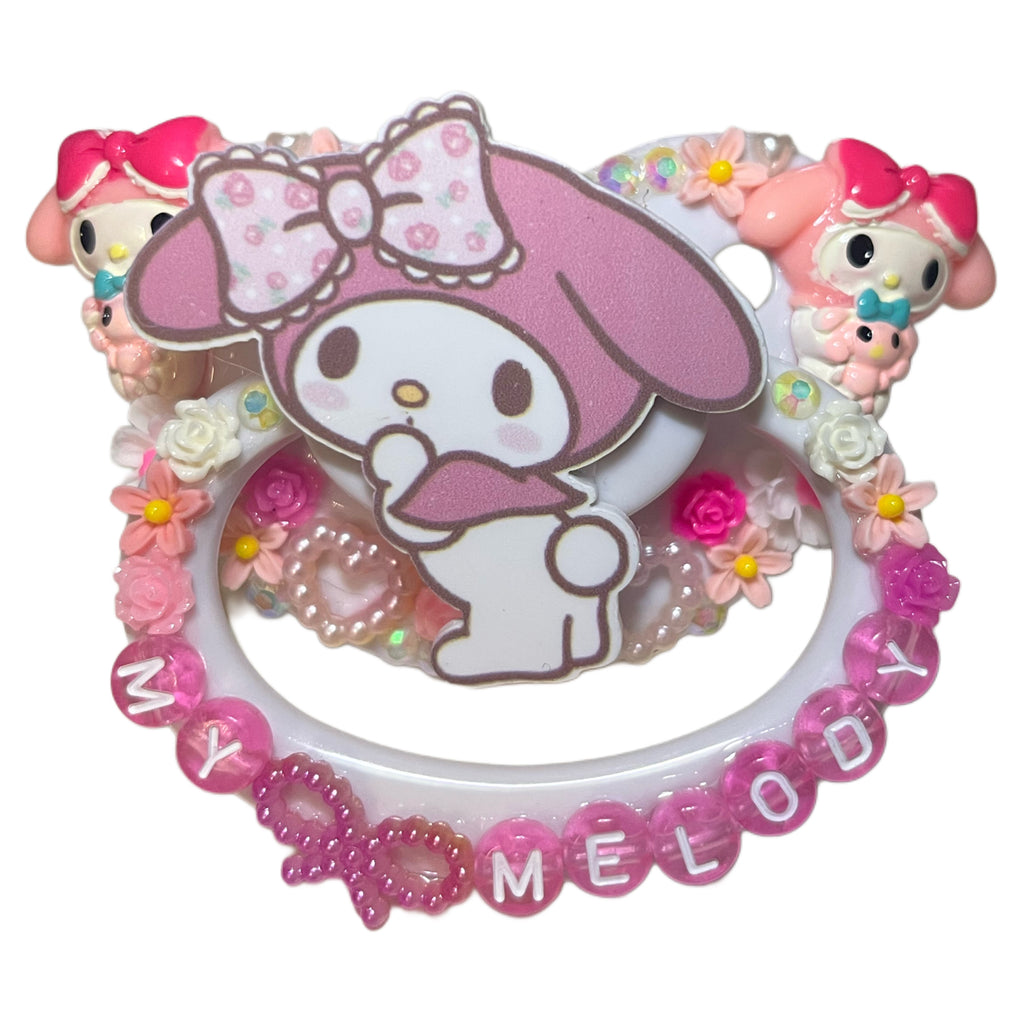 Pink Bunny Hand Crafted Deluxe Pacifier