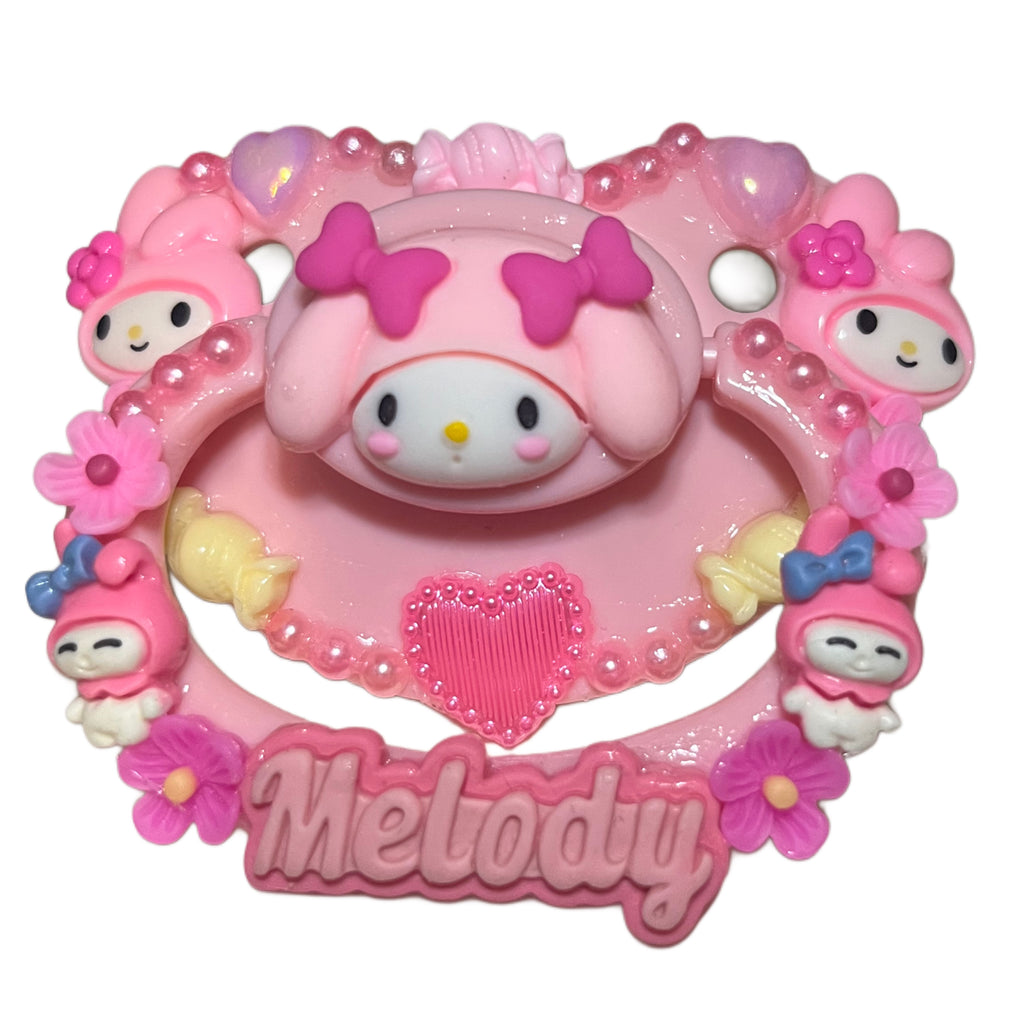Pink Bunny Hand Crafted Deluxe Pacifier