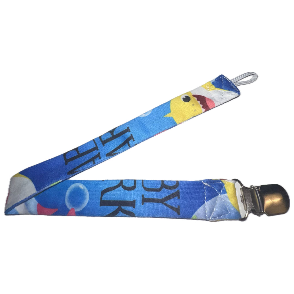 Shark Cartoon Fabric Pacifier Clip