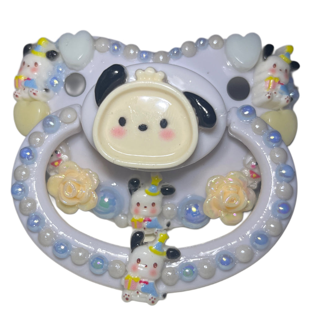 White Puppy Hand Crafted Deluxe Pacifier