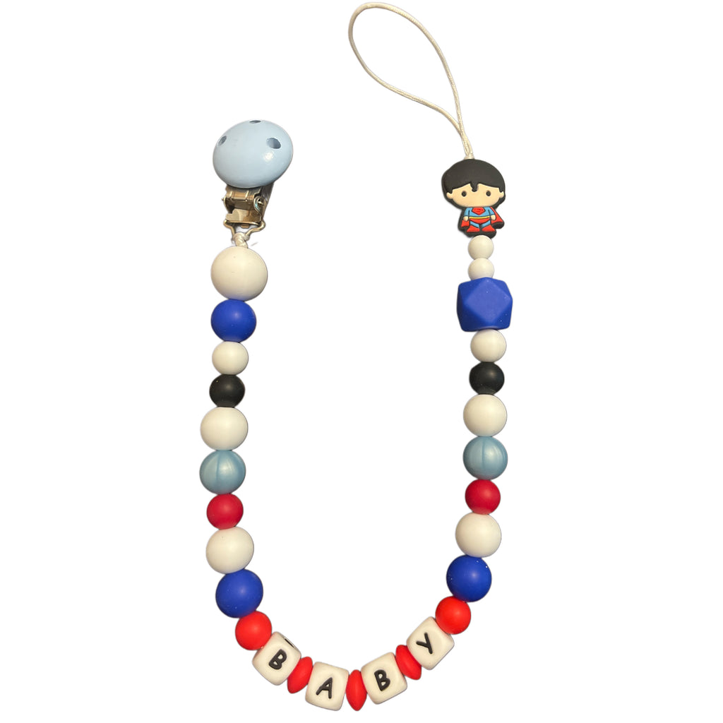 Baby Hero Silicone Teether Pacifier Clip