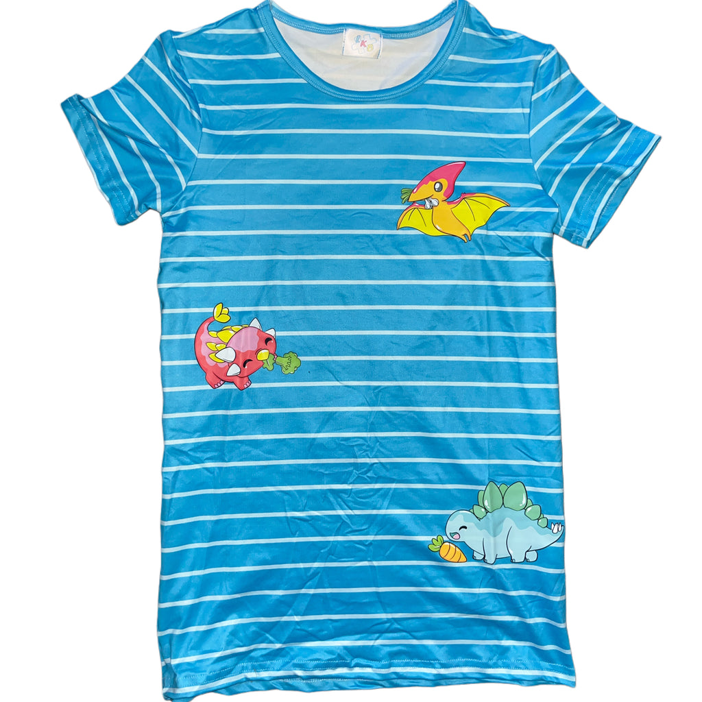 V2 Veggisaurus Dinosaur Blue Shirt