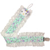 Floral Kitty Ruffle Deluxe Pacifier Clip