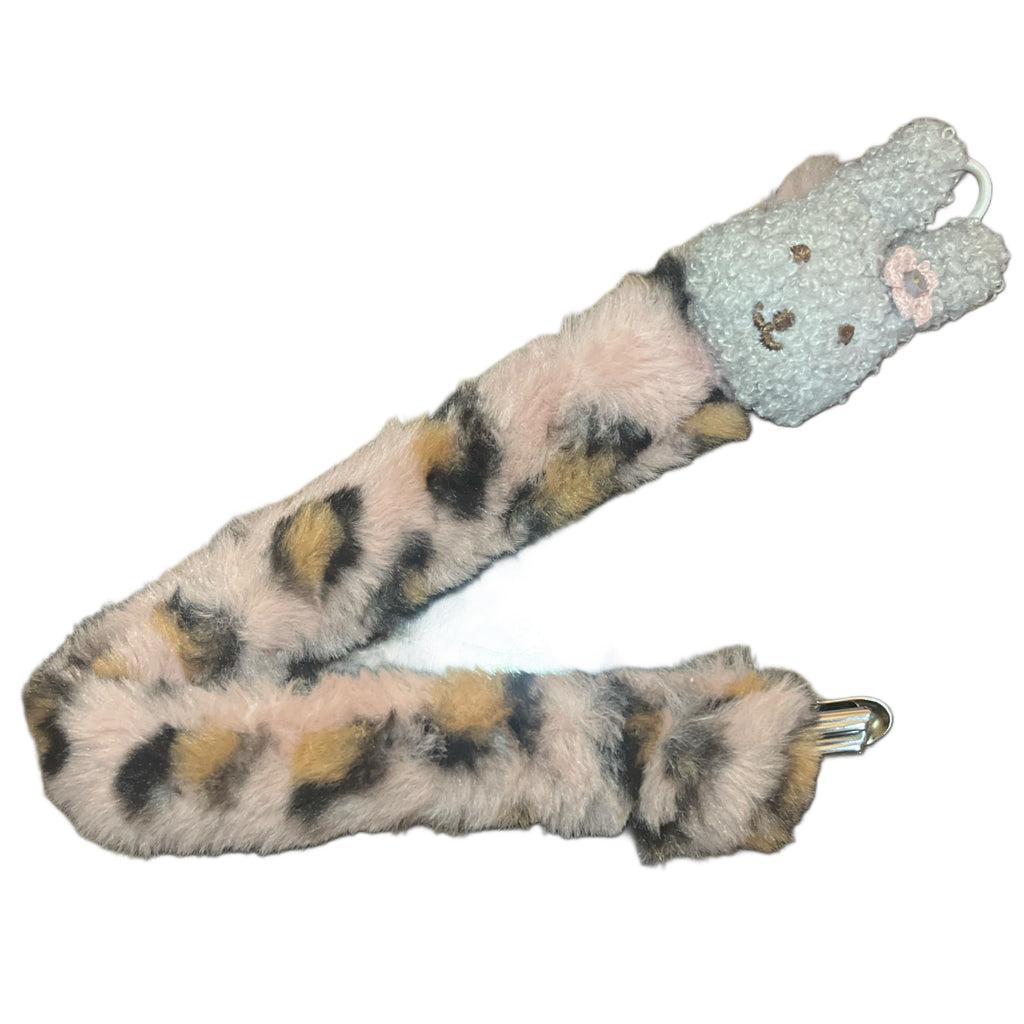 Bunny Plush Ruffle Deluxe Pacifier Clip
