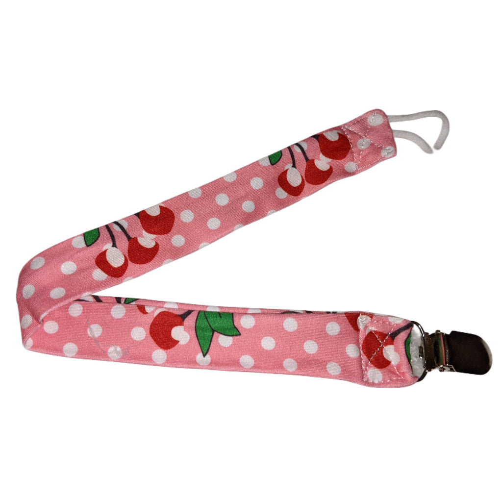 Lil Cherry Fabric Pacifier Clip