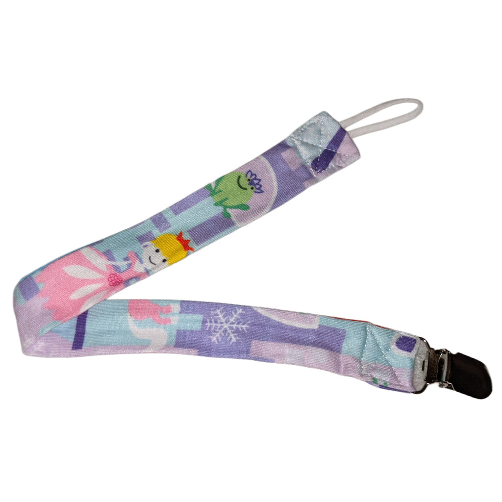 Pretty Princess Fabric Pacifier Clip