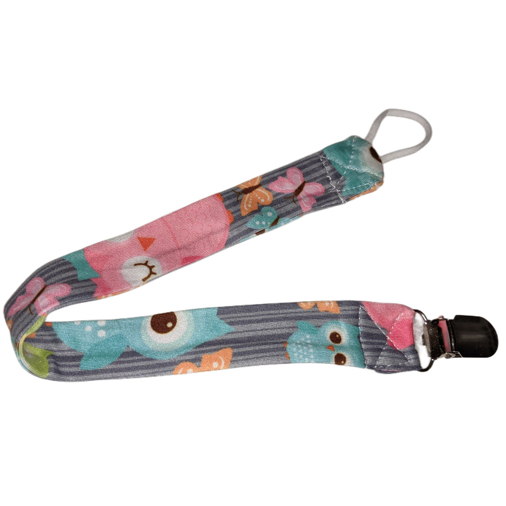 Lil Owl Fabric Pacifier Clip