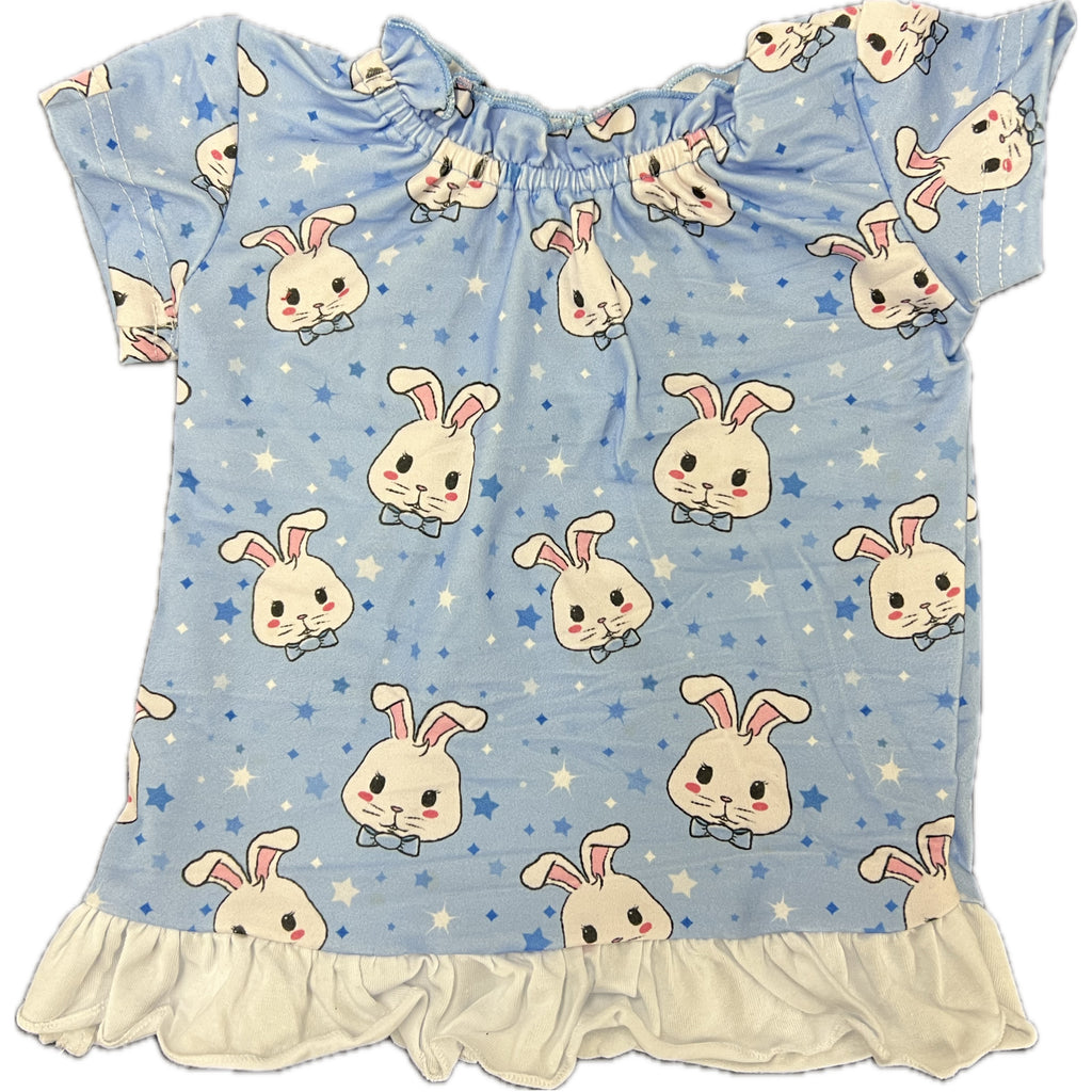 Blue Baby Bunny Stuffie Nightgown