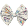 Unicorn Animals White Fabric Hair Bow