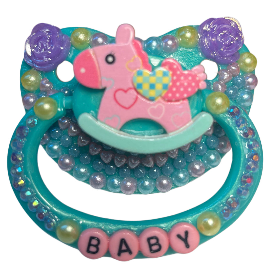 Rocking Horse Hand Crafted Deluxe Pacifier