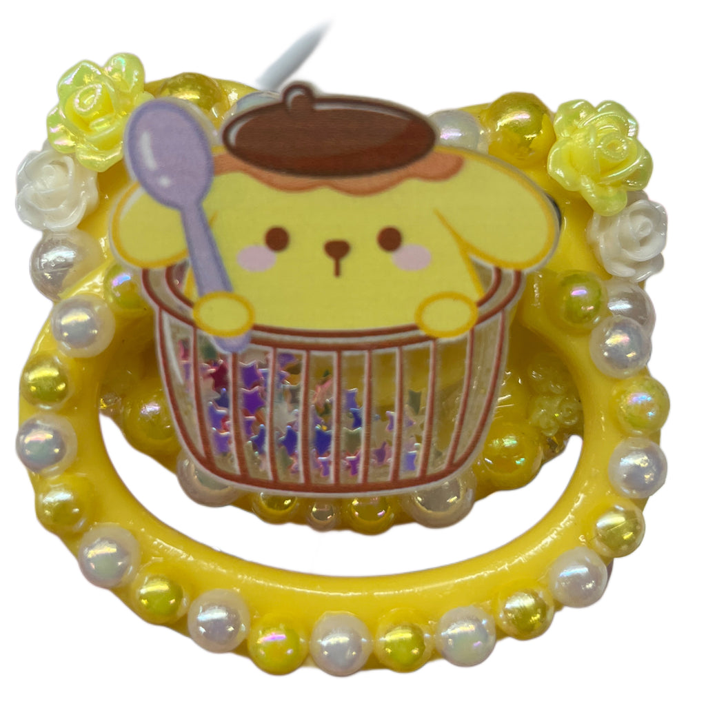 Cupcake Bunny Hand Crafted Deluxe Pacifier