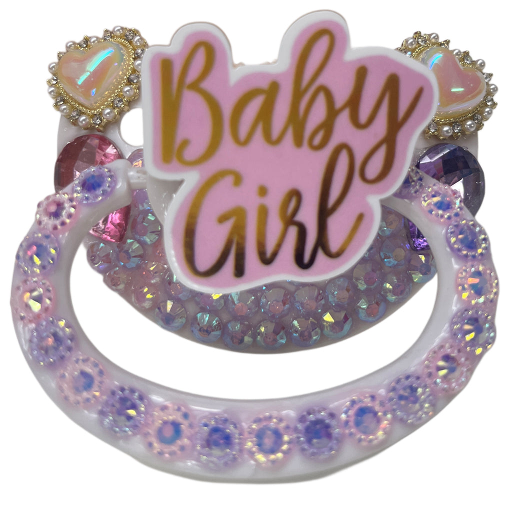 Baby Girl Hand Crafted Deluxe Pacifier