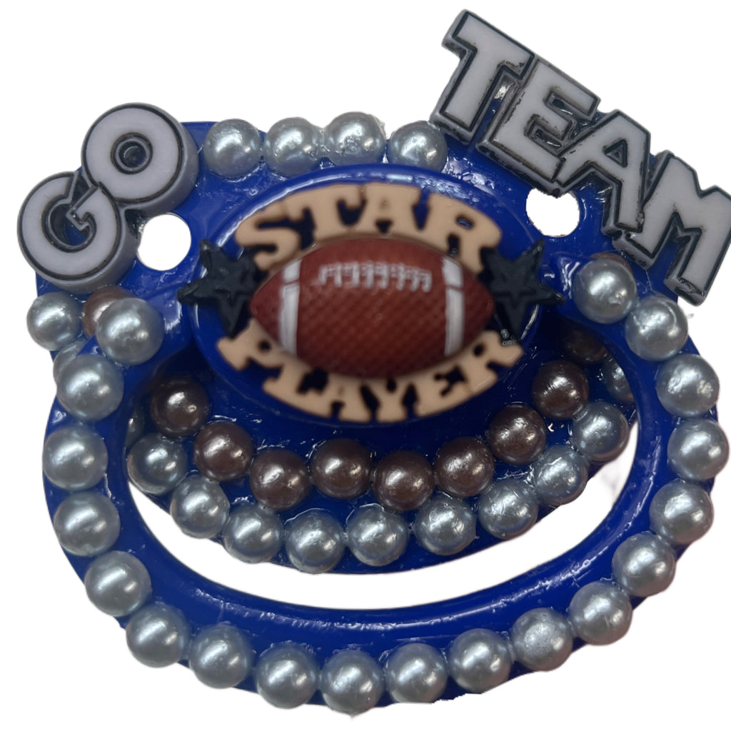 Football Hand Crafted Deluxe Pacifier