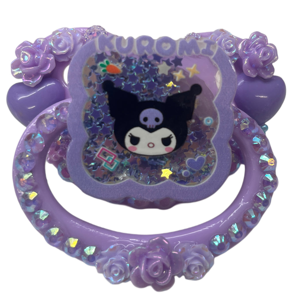 Goth Bunny Hand Crafted Deluxe Pacifier
