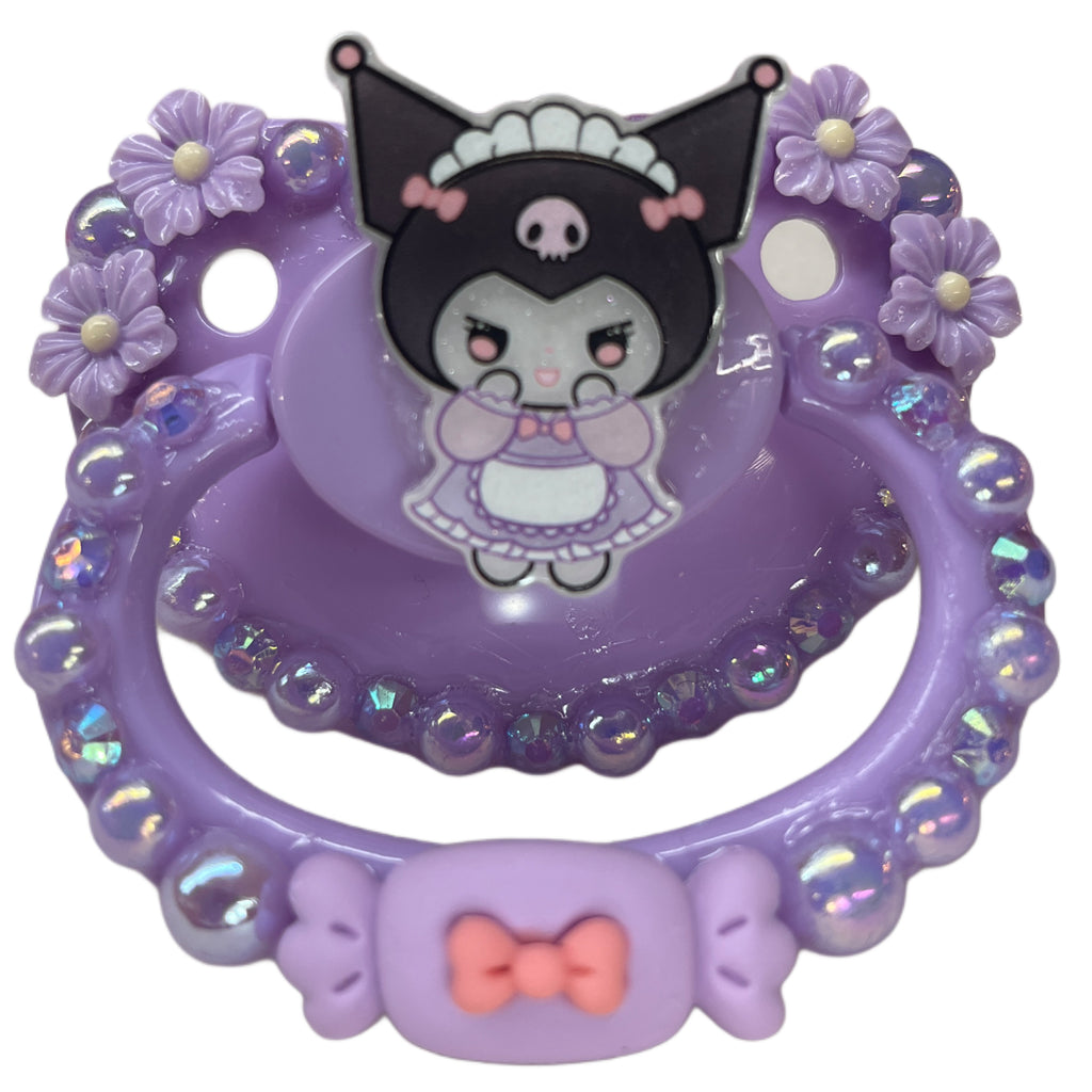Goth Bunny Hand Crafted Deluxe Pacifier