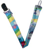 Rainbow Troll Fabric Pacifier Clip