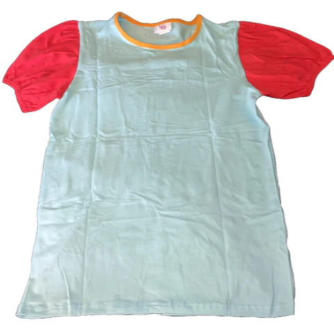 Light Blue & Red Shirt