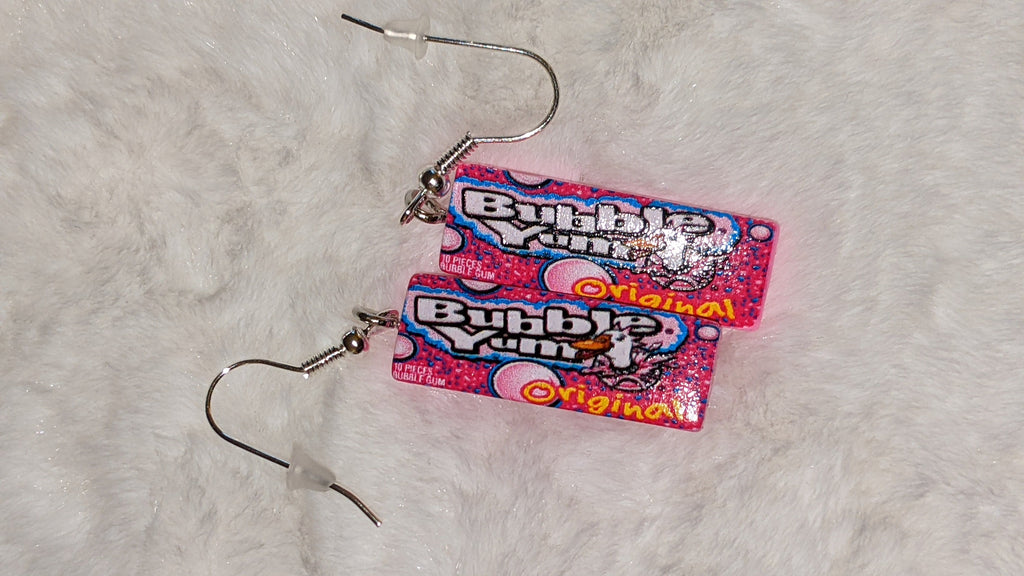 Bubble Yum Gum Candy Earrings