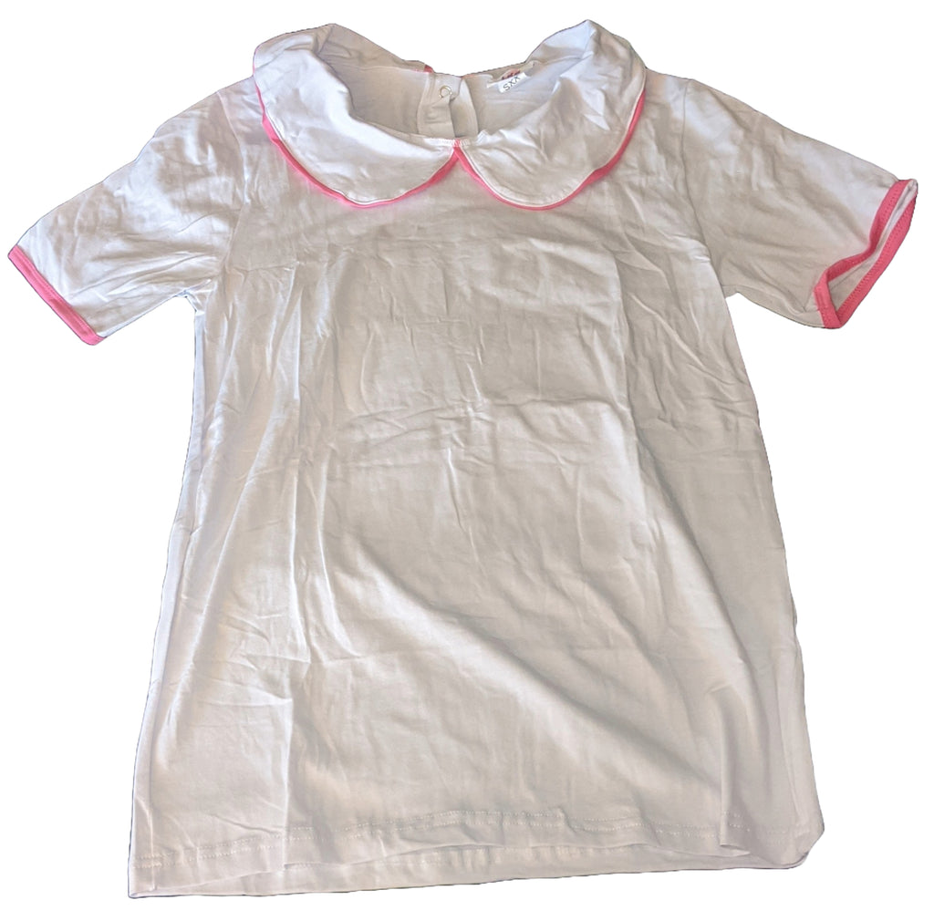 Pink Trim Collared Shirt